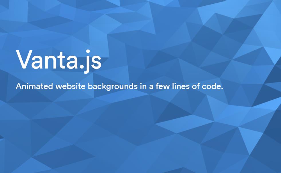 推介一个3D网页背景库VantaJS